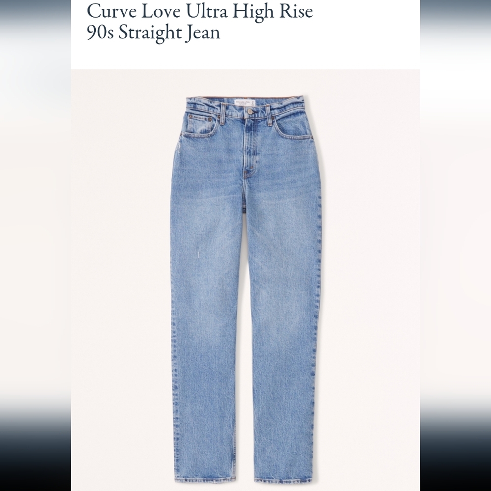 Abercrombie Curve Love the 90s straight Ultra high rise Jean